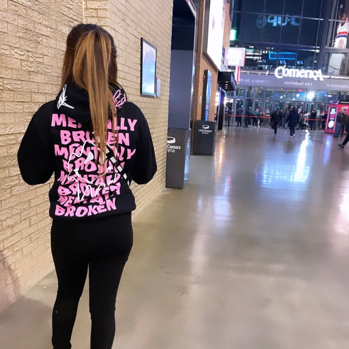 MB Hoodie - Black & Pink