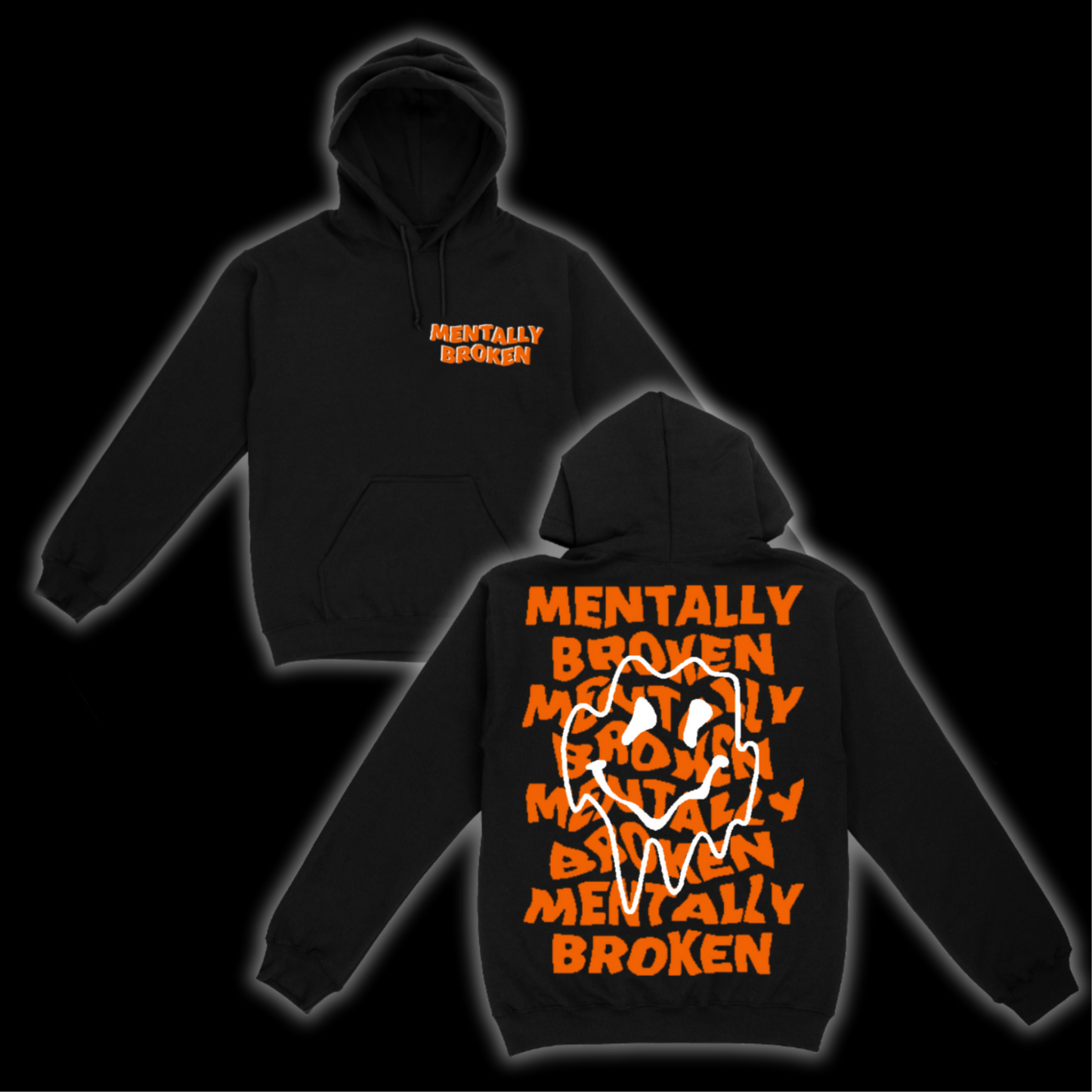 MB Hoodie - Black & Orange