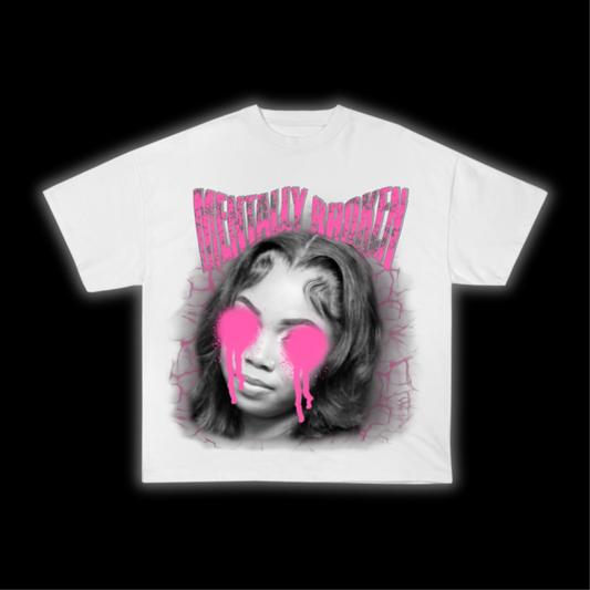 “Mentally Broken” Tee - Pink